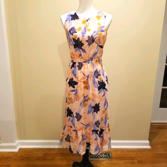 🆕 J CREW Crinkle Tiered Midi Floral Dress - Picture 3 of 4